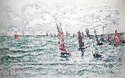 Paul Signac Audierne, Return of the Fishing Boats Germany oil painting artist